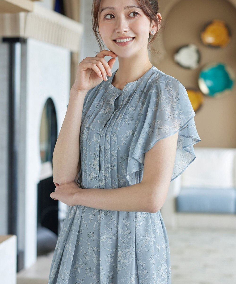 Tiaclasse L 【新色追加】フレアスリーブワンピース 