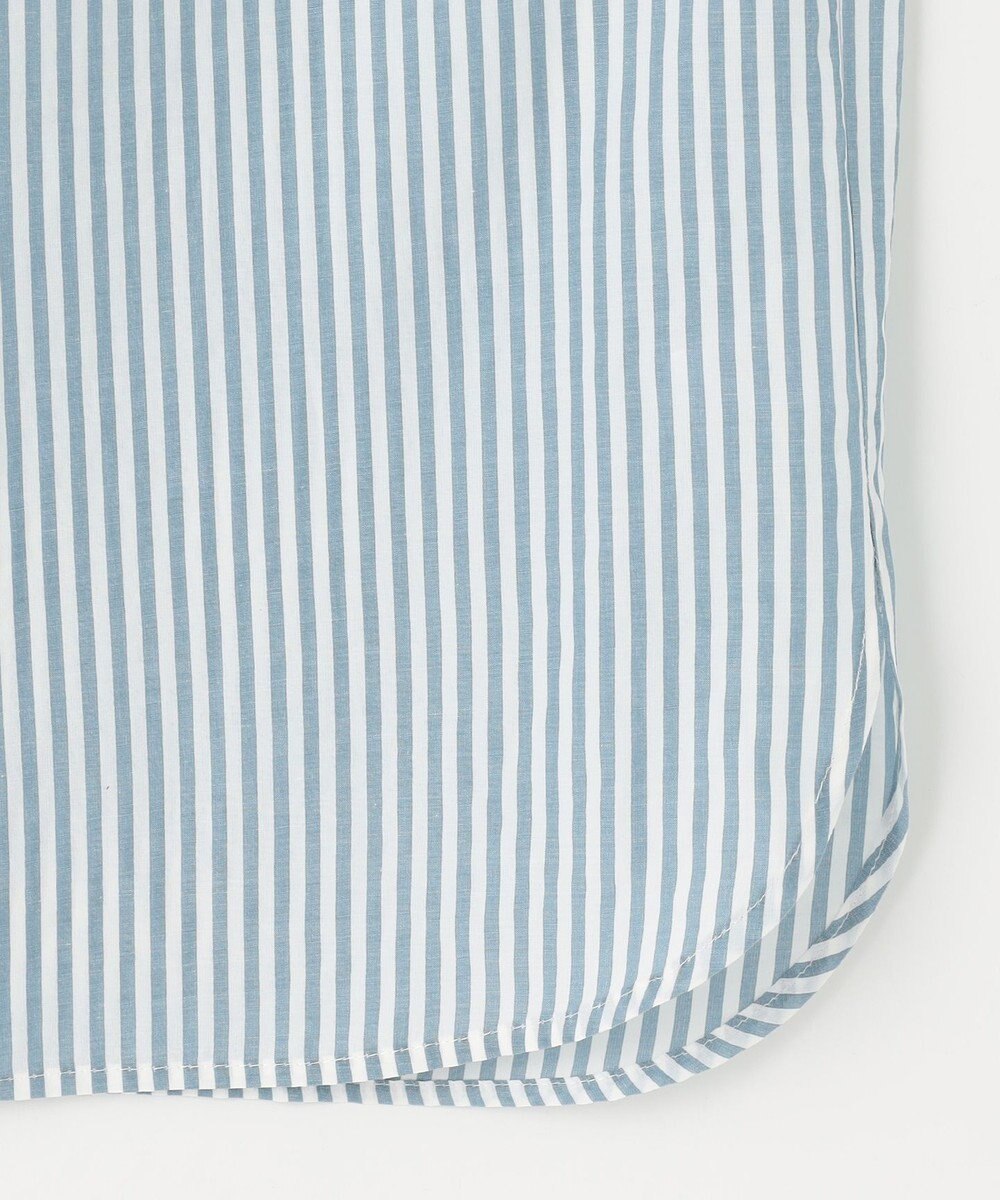 J.PRESS LADIES 【洗える】コットンアセVis ストライプ シャツカラー ブラウス 