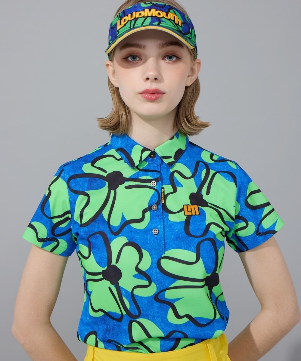 FILA GOLF／marie claire 【Loudmouth】柄ポロシャツ 