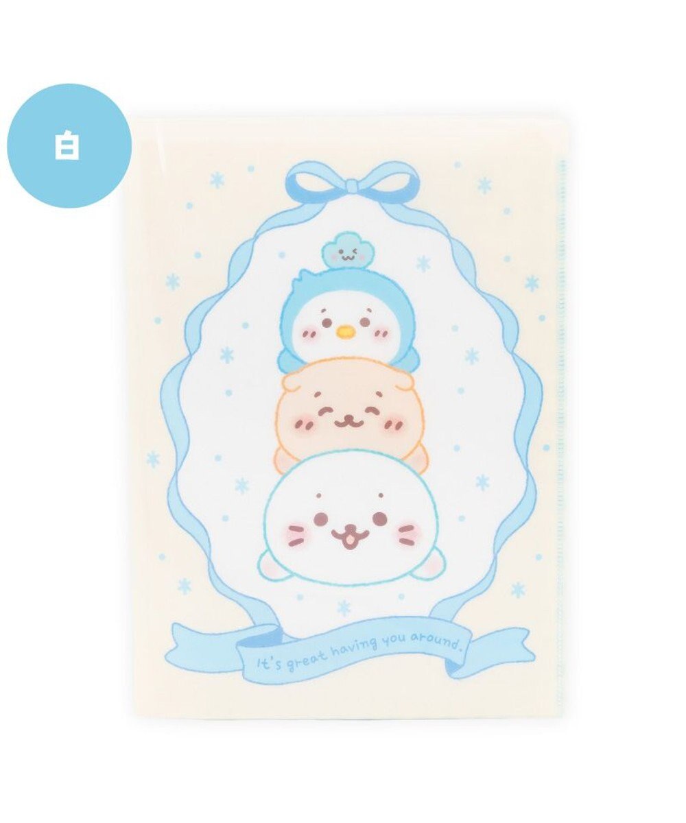 Mother garden しろたん A4見開きクリアファイル 2枚セット 《水色/ 白色》 