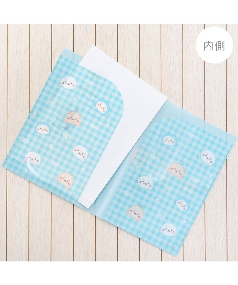 Mother garden しろたん A4見開きクリアファイル 2枚セット 《水色/ 白色》 