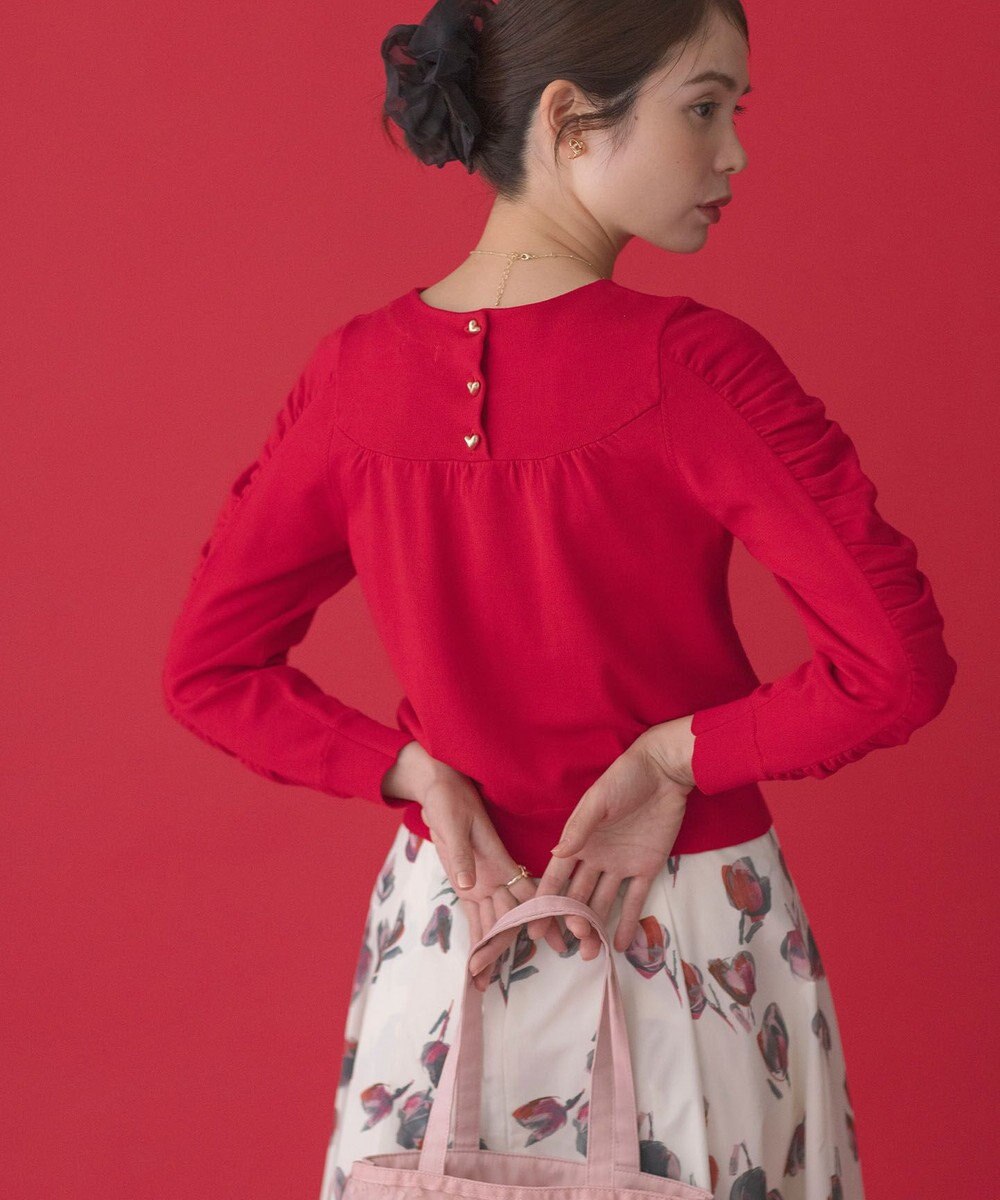 組曲 ハートボタン ニットプルオーバー 