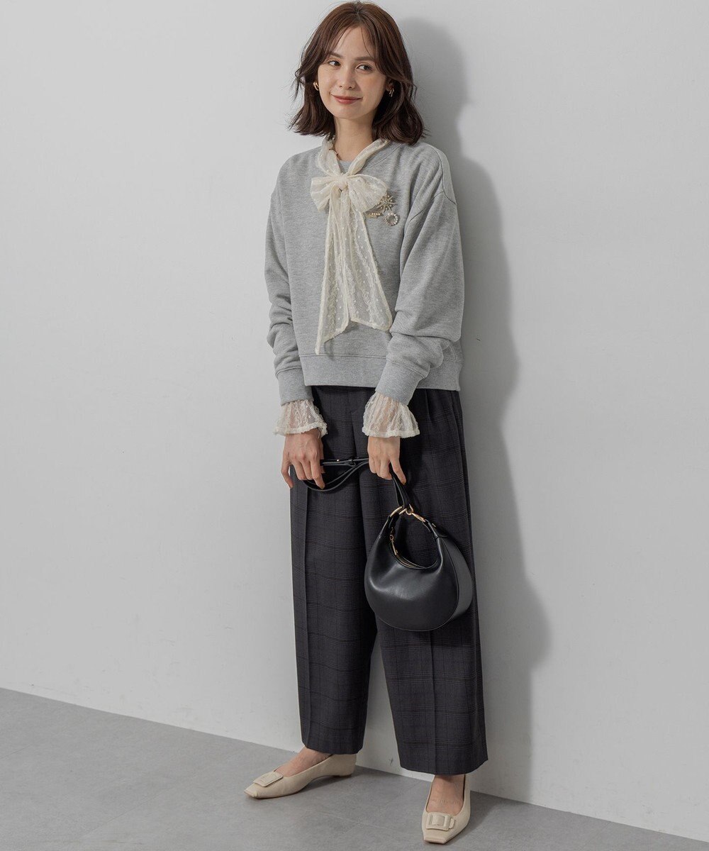 組曲 【前後着用可】チュールフリル ブラウス 