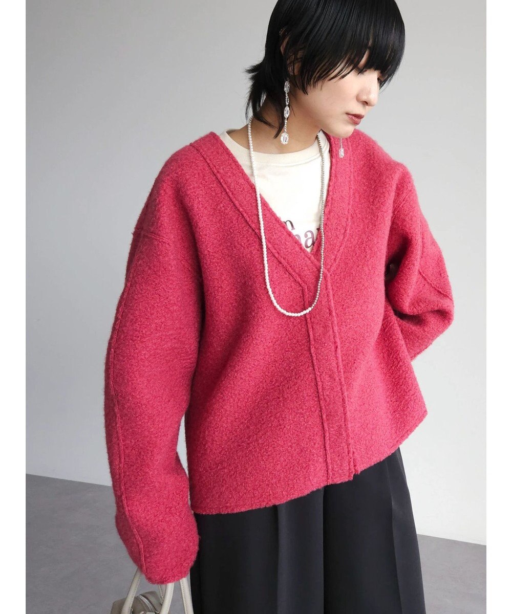 Green Parks ・ＥＬＥＮＣＡＲＥ　ＤＵＥ　ブークレＶネックカーデ 