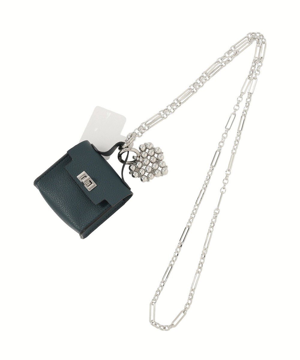 earth music&ecology マイクロミニバッグメタルハートチェーンチャーム 