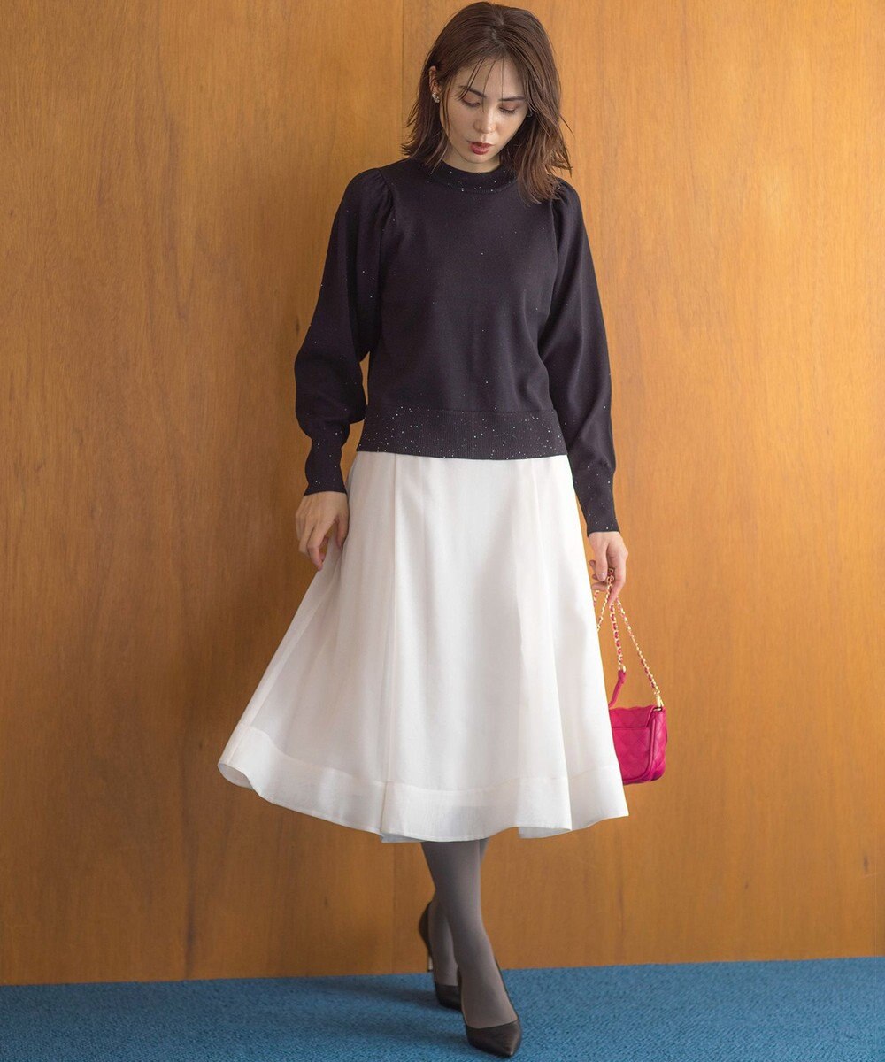 組曲 【WEB限定】ELENAスパンコールバックパール ニット 