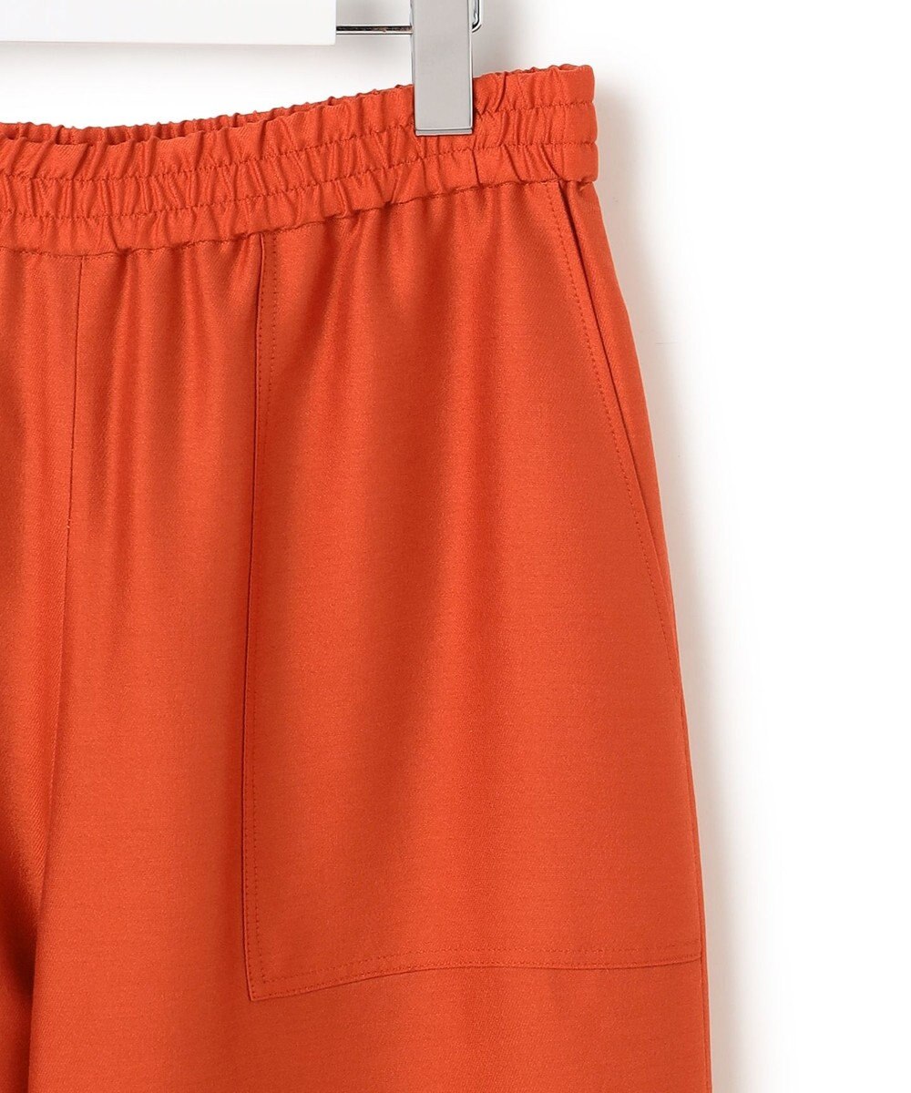 ICB 【洗える】ウールワッシャーツイル ワイドストレートパンツ 