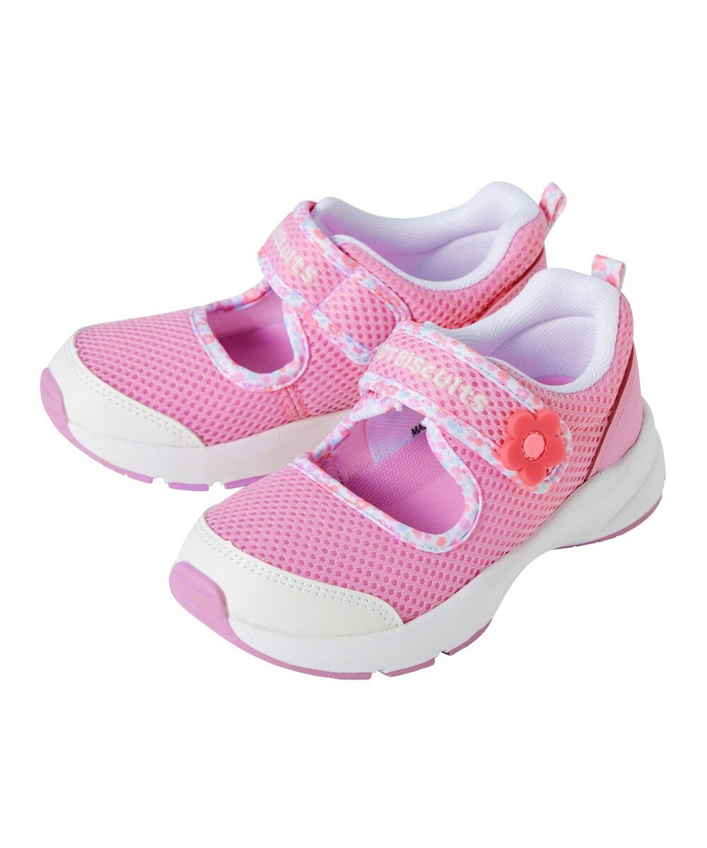 MIKI HOUSE HOT BISCUITS 【16-18cm】ワンストラップ風 ダブルラッセル キッズシューズ 