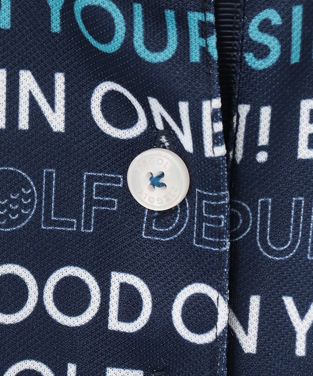 23区GOLF 【WOMEN】【吸水速乾/UVケア】ロゴプリント カノコ 半そで ポロシャツ 