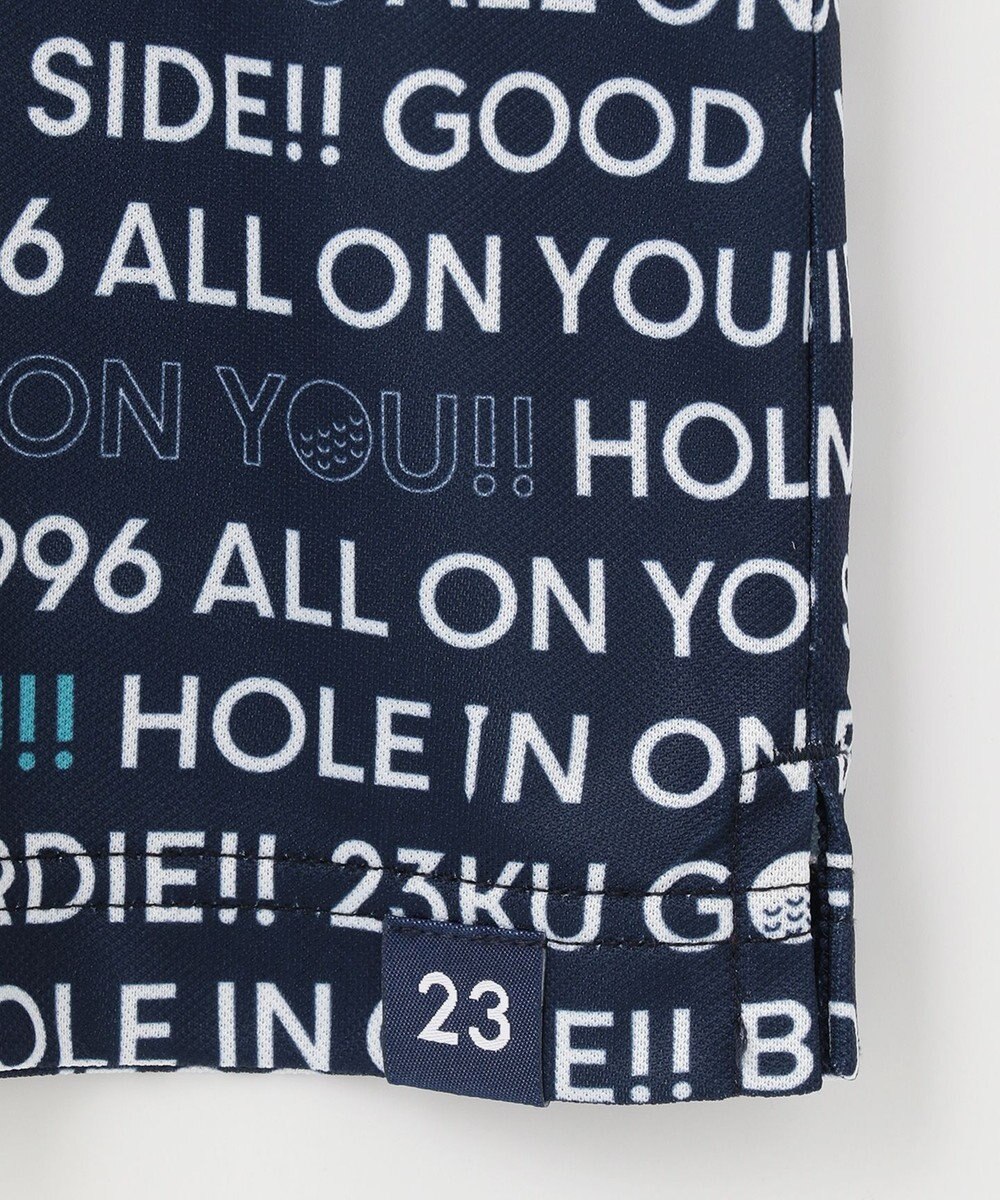 23区GOLF 【WOMEN】【吸水速乾/UVケア】ロゴプリント カノコ 半そで ポロシャツ 