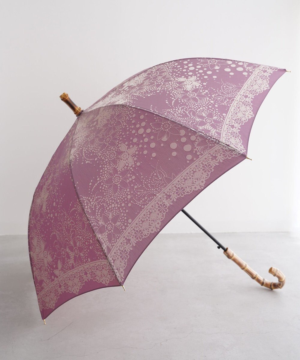 槇田商店 Kirie ドットフラワー アメジスト 長傘 