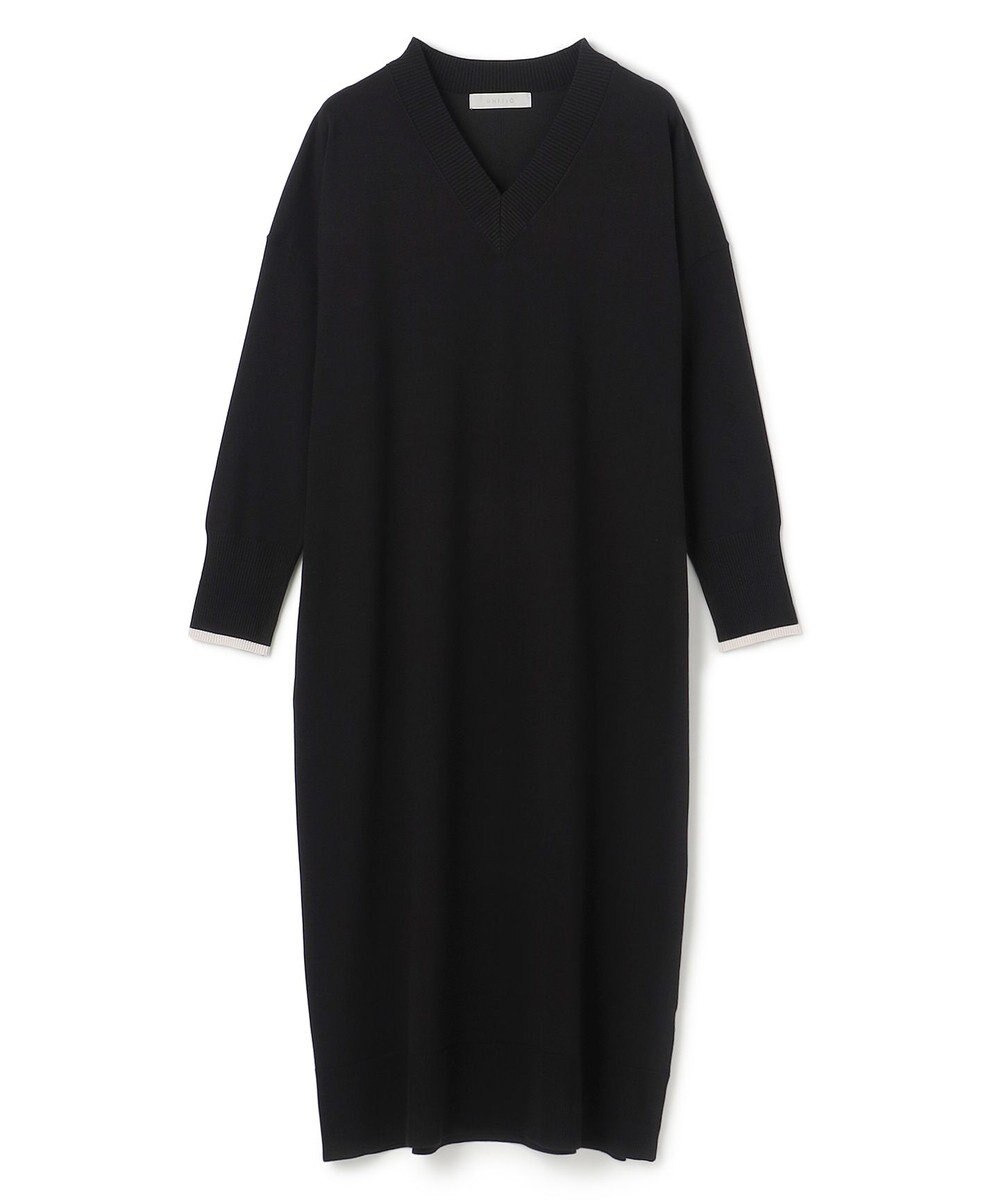 UNFILO 【野呂佳代さん着用】マイビューティニット Ｖネックワンピース 