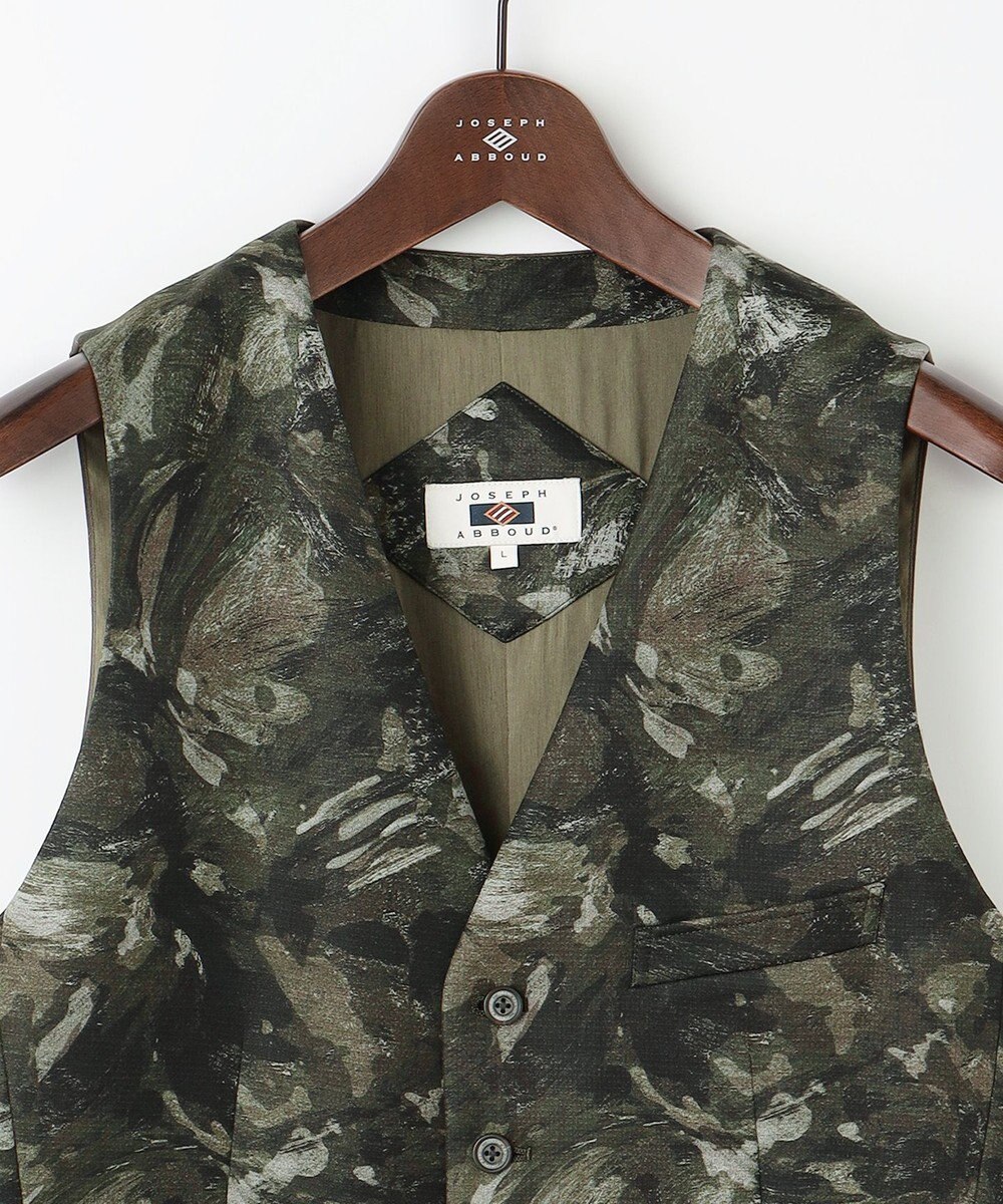 JOSEPH ABBOUD 【イタリア素材/軽量/ストレッチ】バックプリントジャージーベスト 