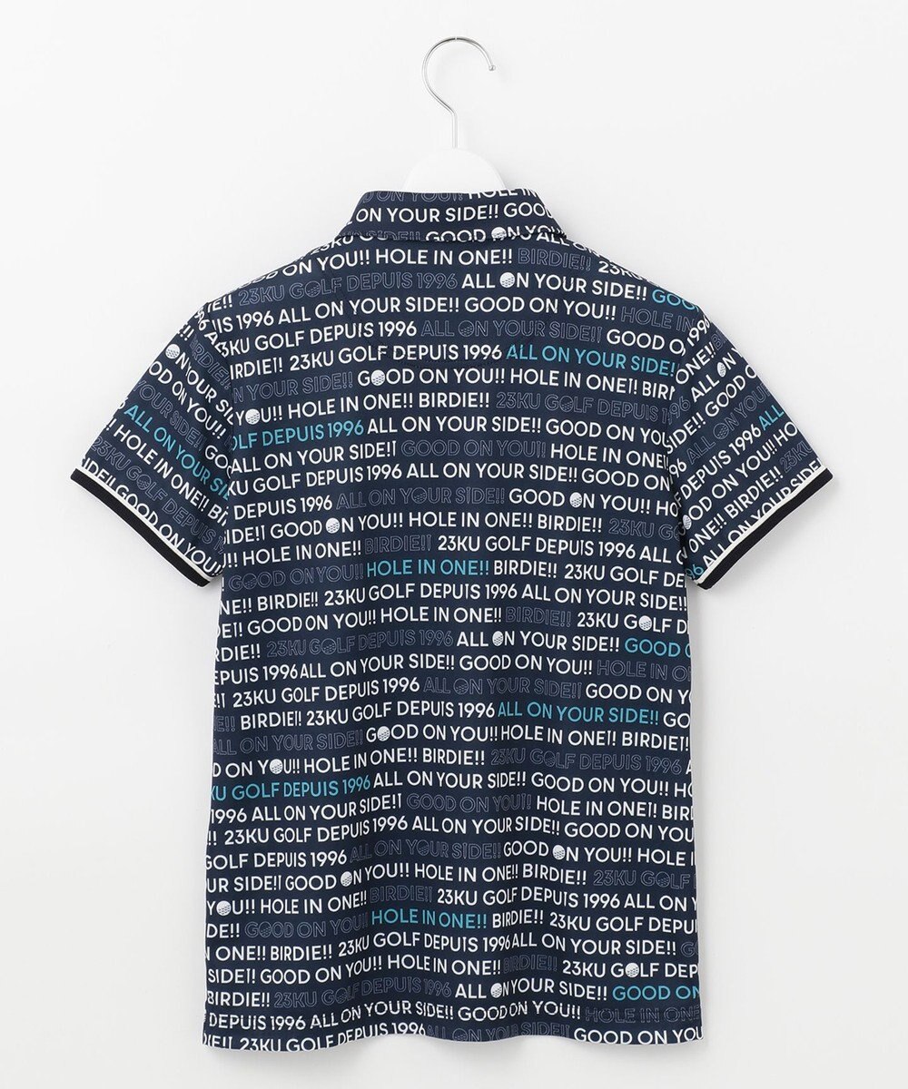 23区GOLF 【WOMEN】【吸水速乾/UVケア】ロゴプリント カノコ 半そで ポロシャツ 