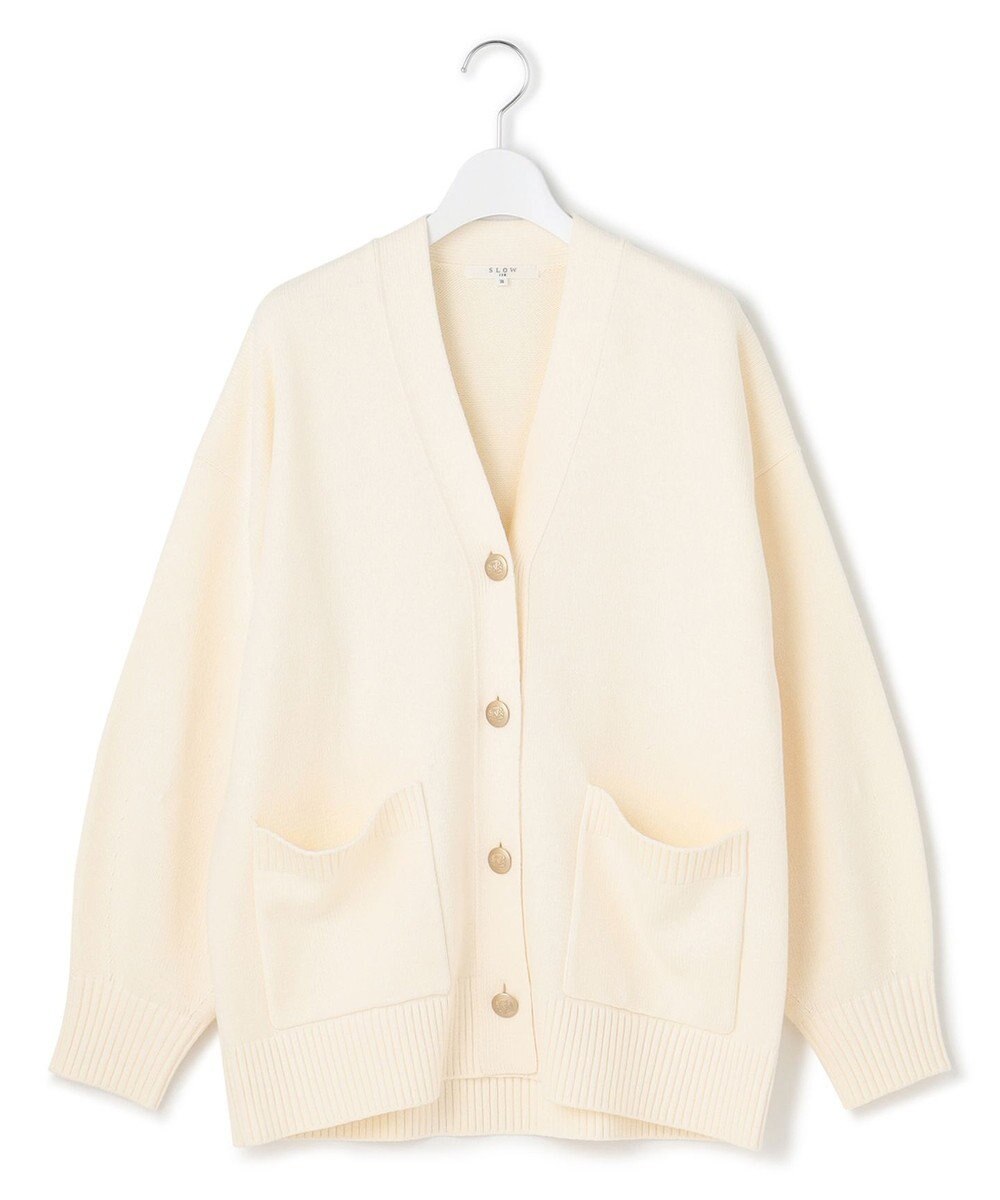 23区 【SLOW/一部店舗限定】ハイバルコットンブレンド カーディガン 