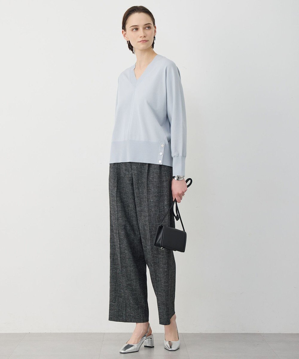 ICB クリアレーヨンストレッチ Vネックニット 