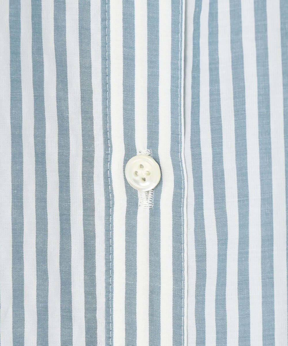 J.PRESS LADIES 【洗える】コットンアセVis ストライプ シャツカラー ブラウス 