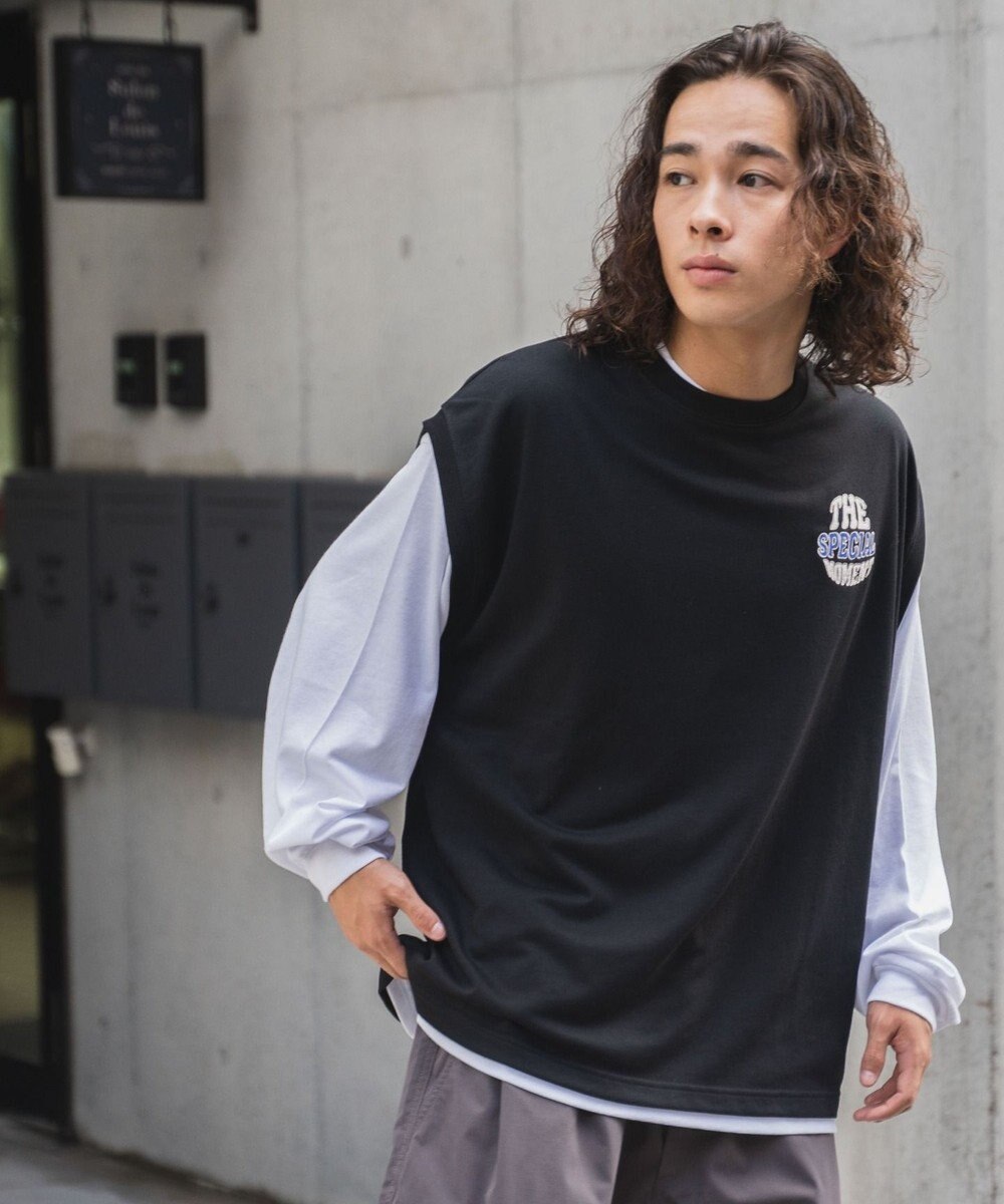 WEGO アンサンブルスウェットベストロンT 