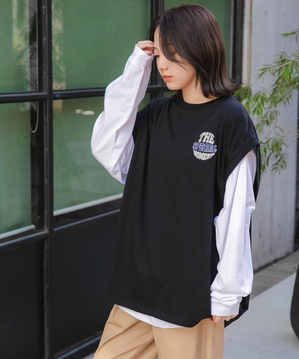 WEGO アンサンブルスウェットベストロンT 