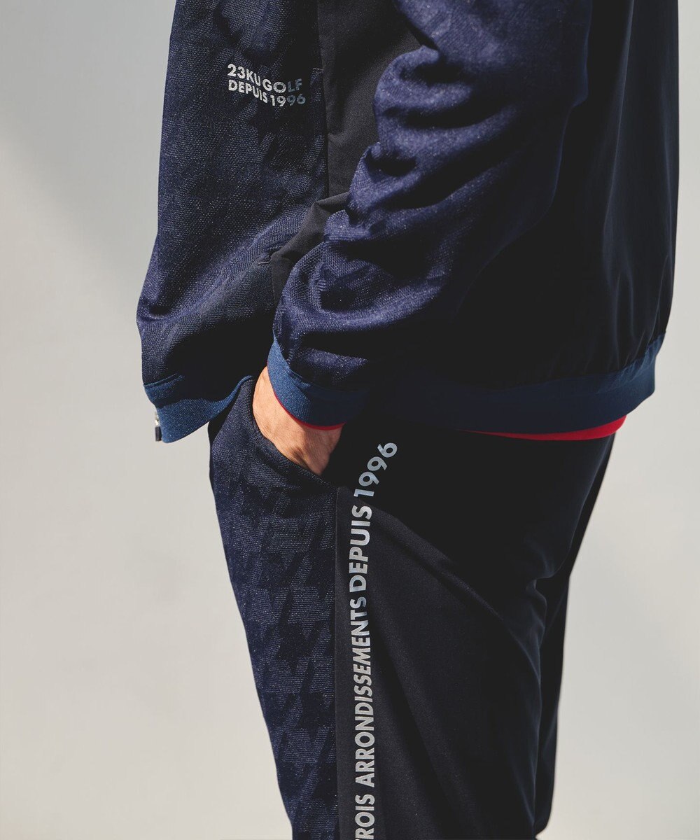 23区GOLF 【MEN】【UVカット】千鳥ジャカードニットブルゾン 