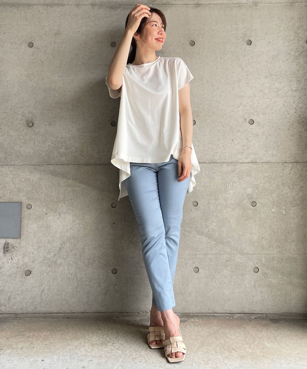 UNFILO 【新色追加！/接触冷感】マイビューティ バックフレアTシャツ 