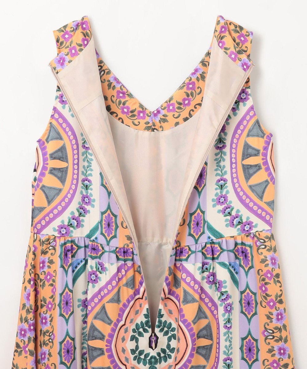 GRACE CONTINENTAL パネルプリントティアードワンピース 