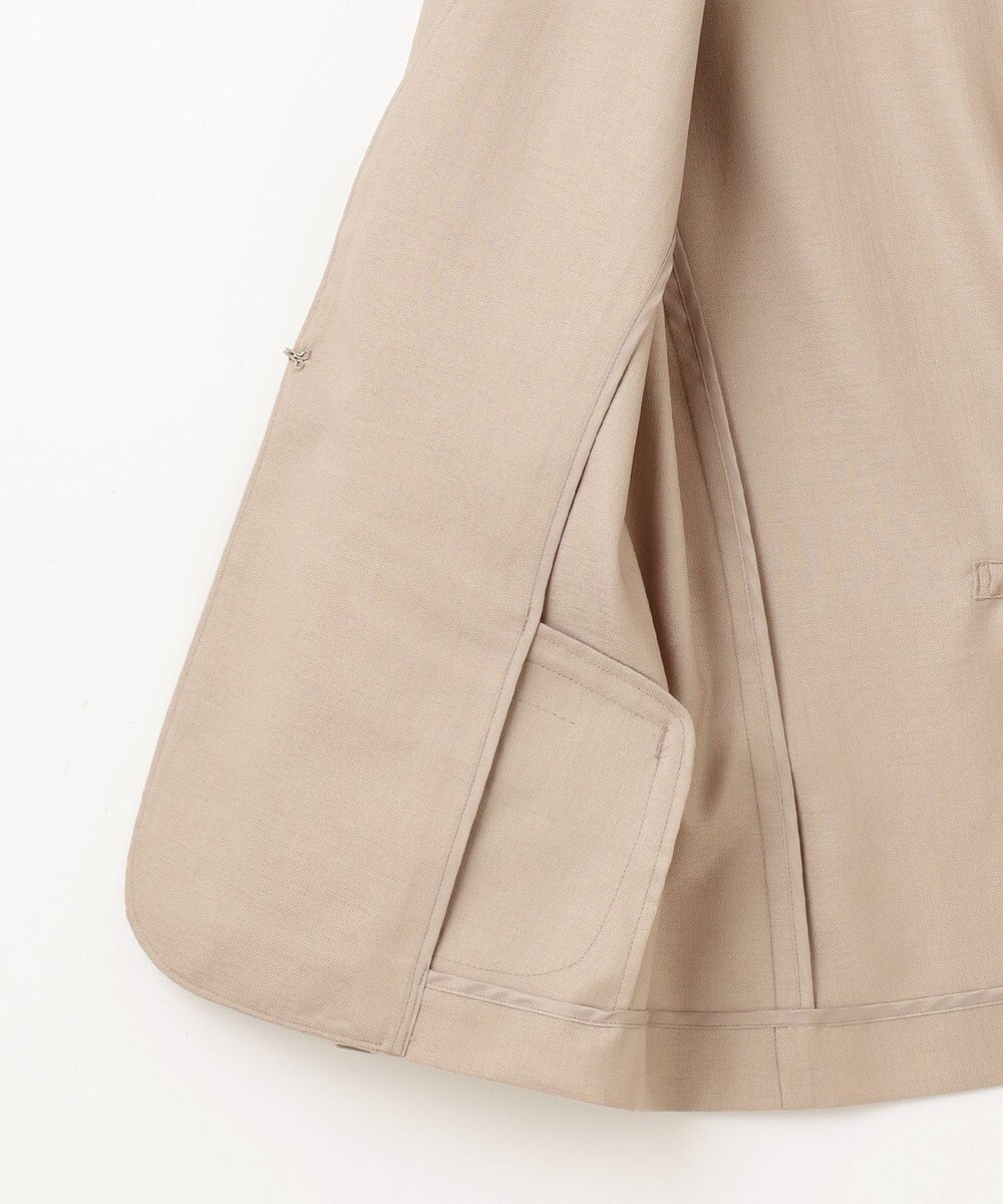 J.PRESS LADIES 【セットアップ対応・洗える・UVケア・速乾】 OXIJEWELストレッチ ノーカラー ジャケット 