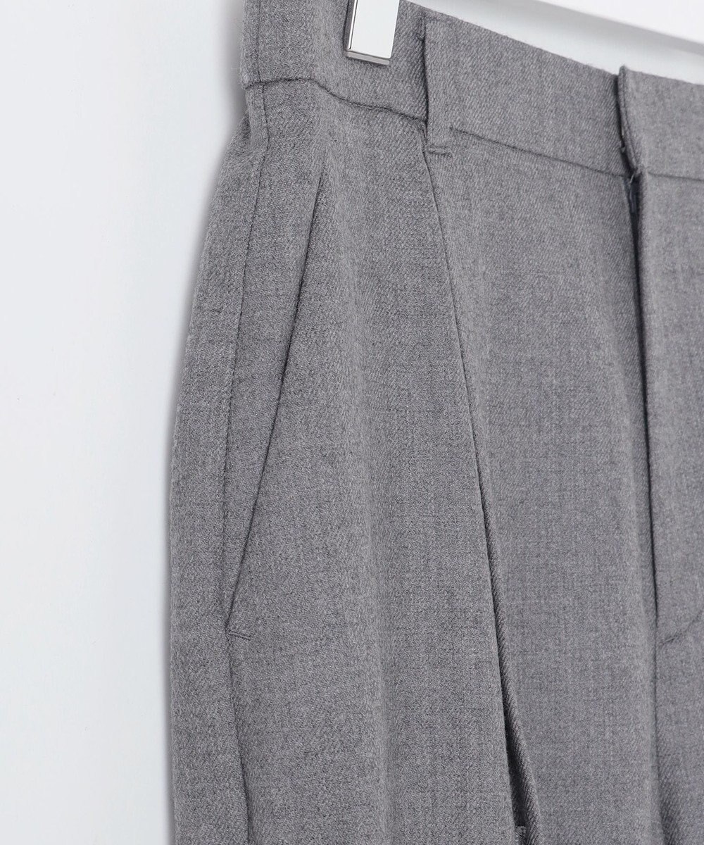 自由区 【洗える】ウォッシャブルウールサキソニーワイド パンツ 