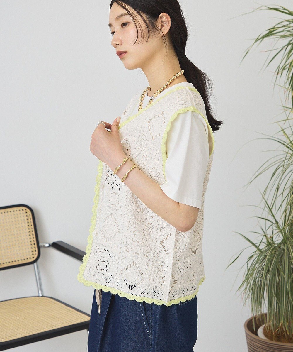 AMERICAN HOLIC クロシェ風ニットベスト 