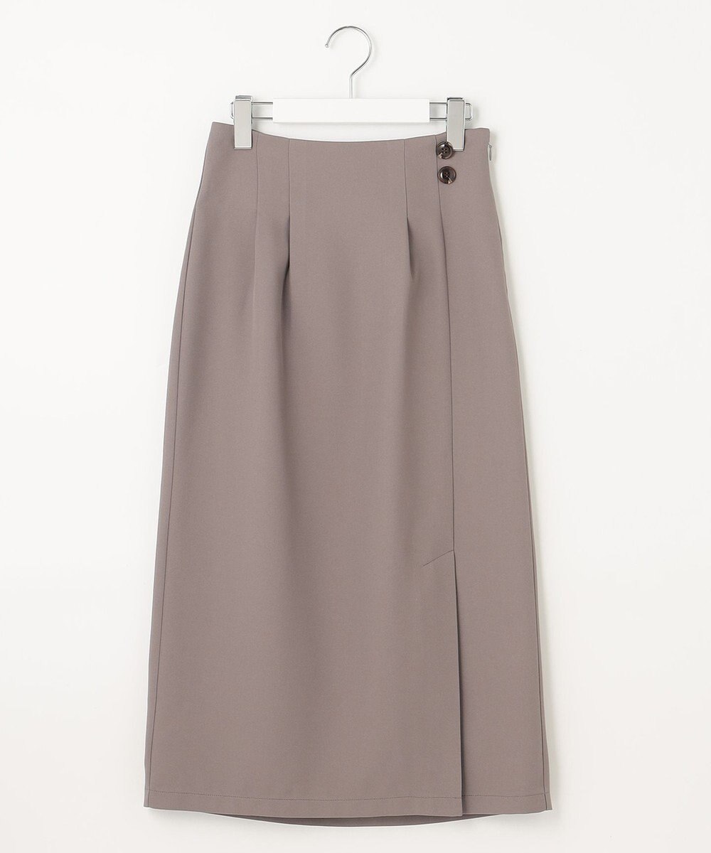 Feroux 【洗える】タックストレート スカート 