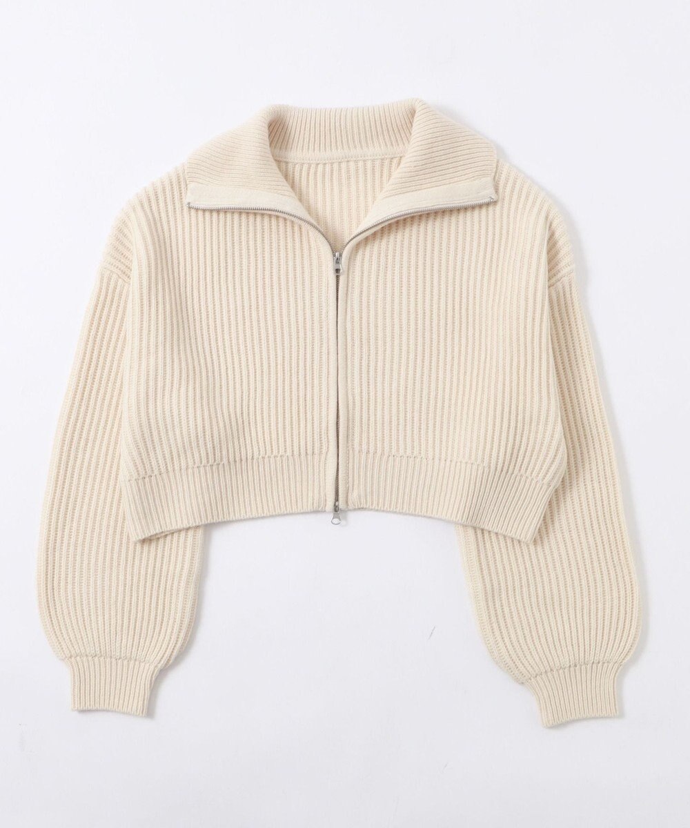 WEGO ダブルジップショートニットブルゾン 