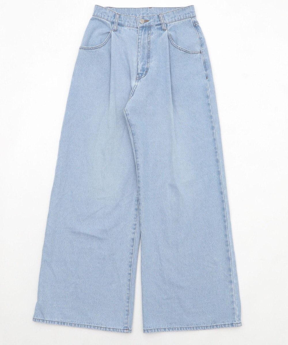 WEGO モチーフデニムタックパンツ 