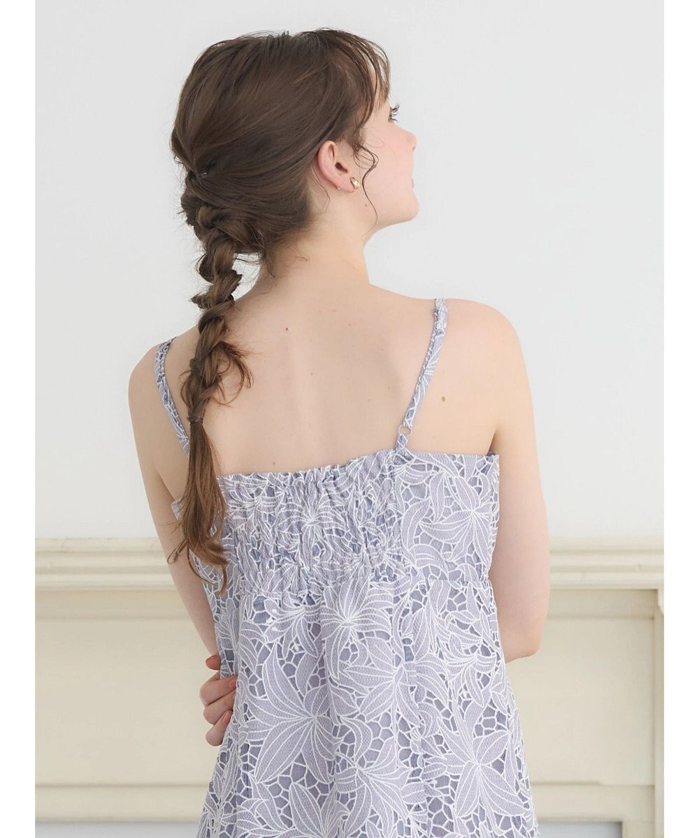 earth music&ecology ＳＥＴ２点　シアーブラウス＋レースキャミワンピース 