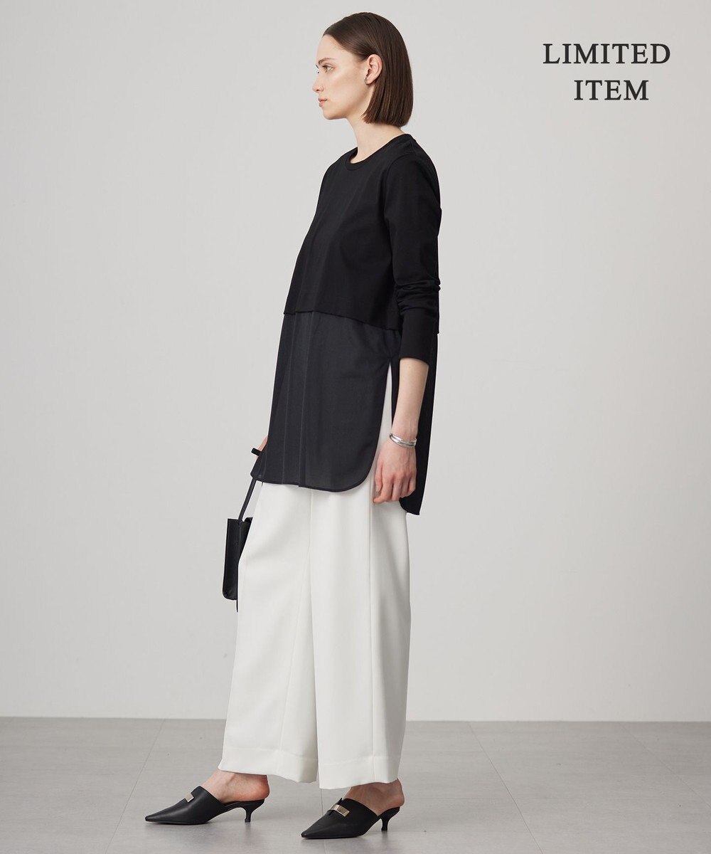 ICB L 【WEB限定・洗える】 シアージャージーコンビ カットソー 