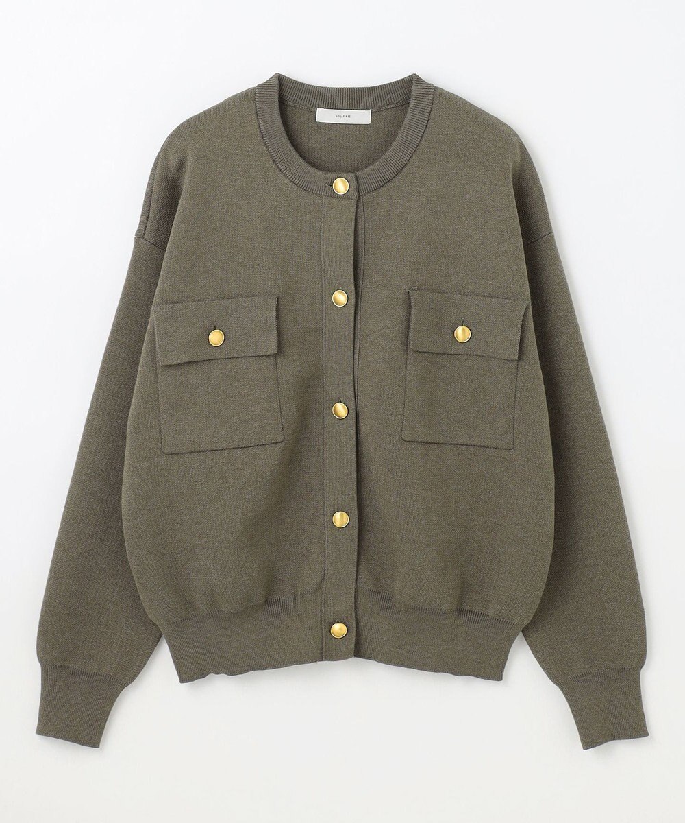 ANY 【洗濯機可】スウェットライクカーディガン 