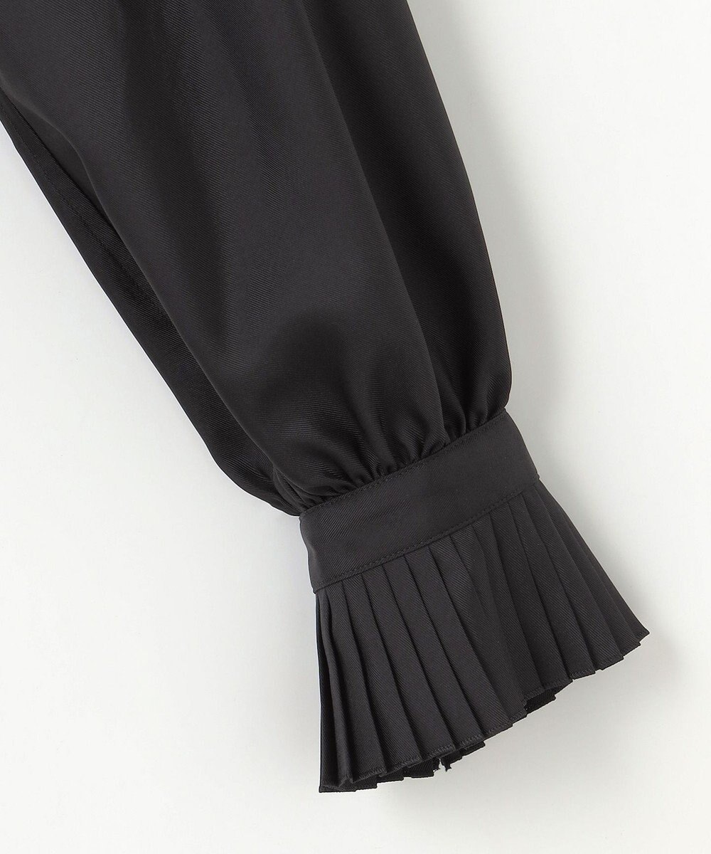 #Newans 【シワになりにくい/洗濯機可能】プリーツカラーブラウス 