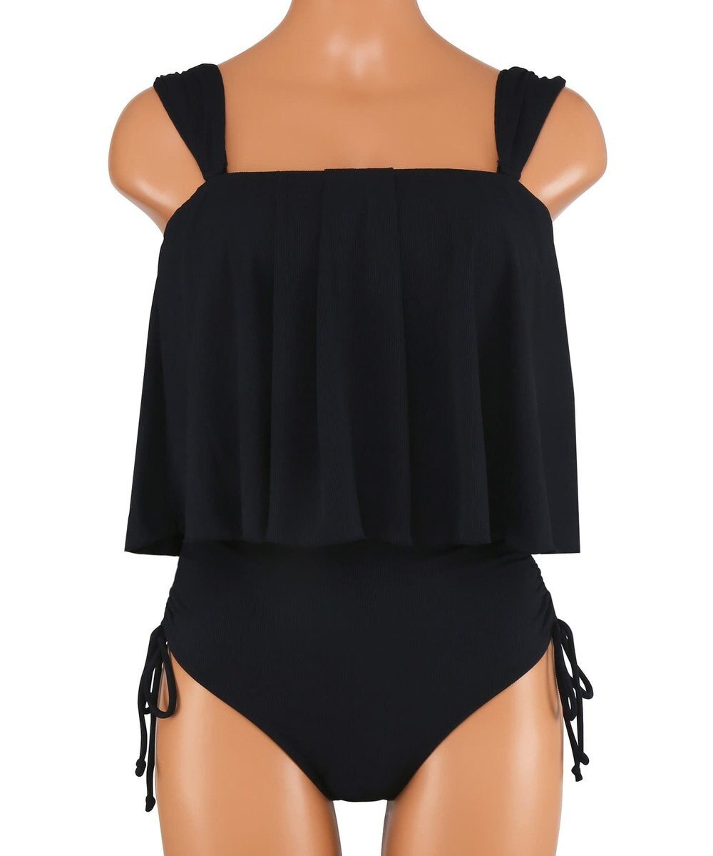 San-ai Resort（三愛水着楽園） インポートファブリック　ワンピ見えハイウエスト　ビキニ 