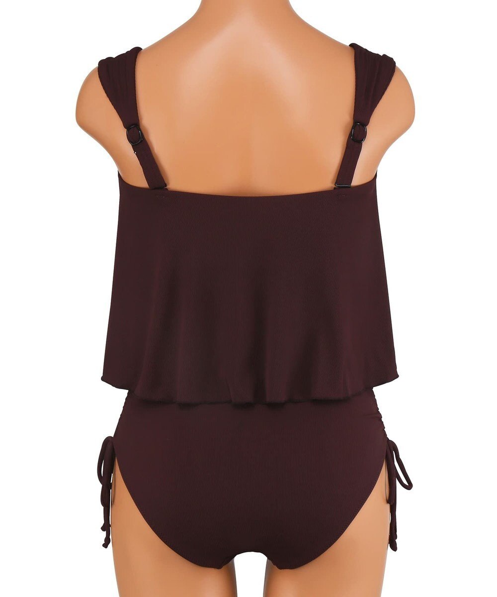 San-ai Resort（三愛水着楽園） インポートファブリック　ワンピ見えハイウエスト　ビキニ 