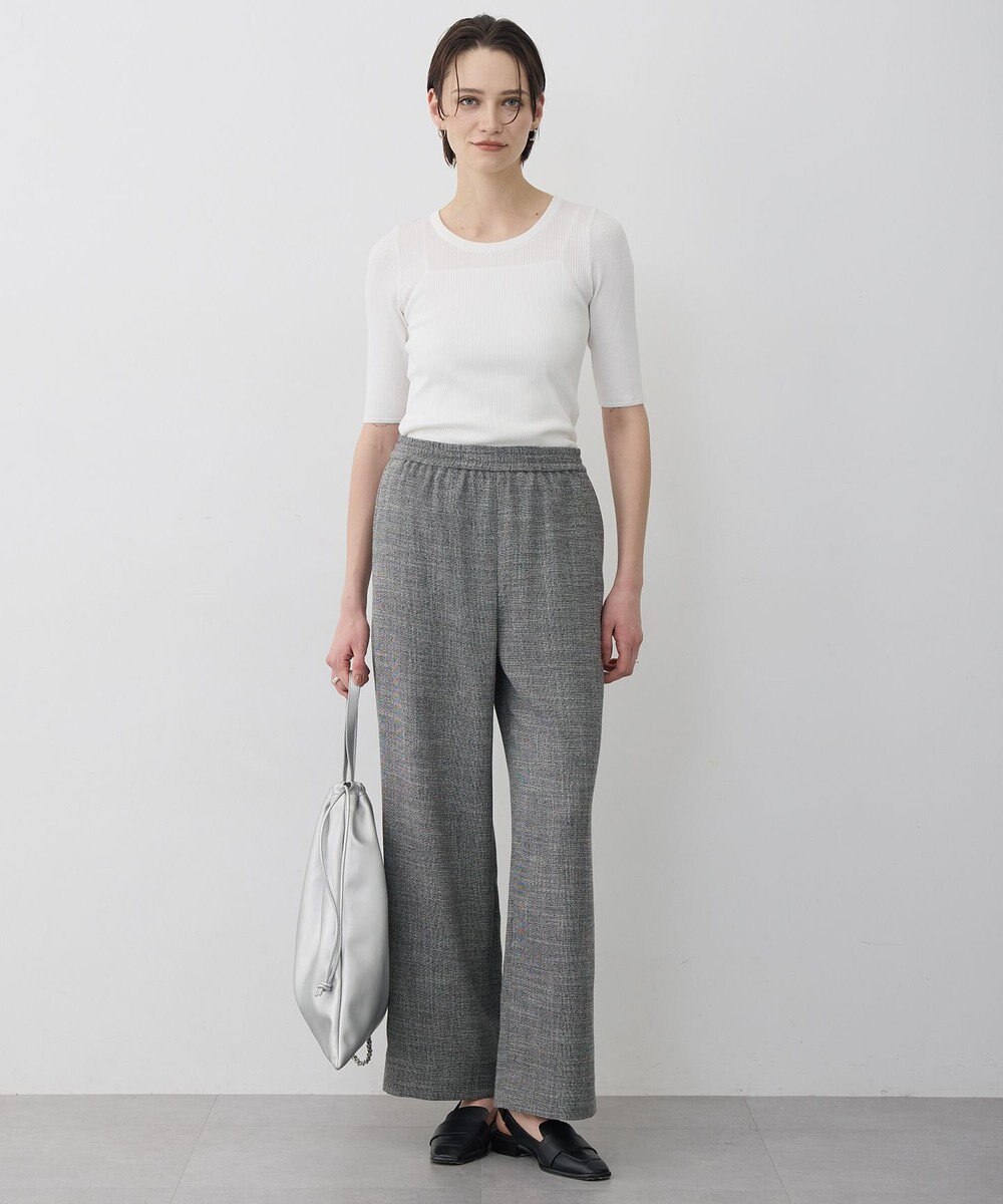 ICB ライトスラブツイード ワイドパンツ 