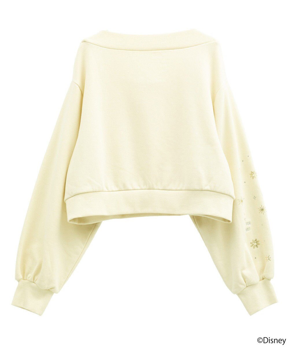 earth music&ecology 【予約】Disney/キラキラモチーフ刺繍オフショルスウェット 