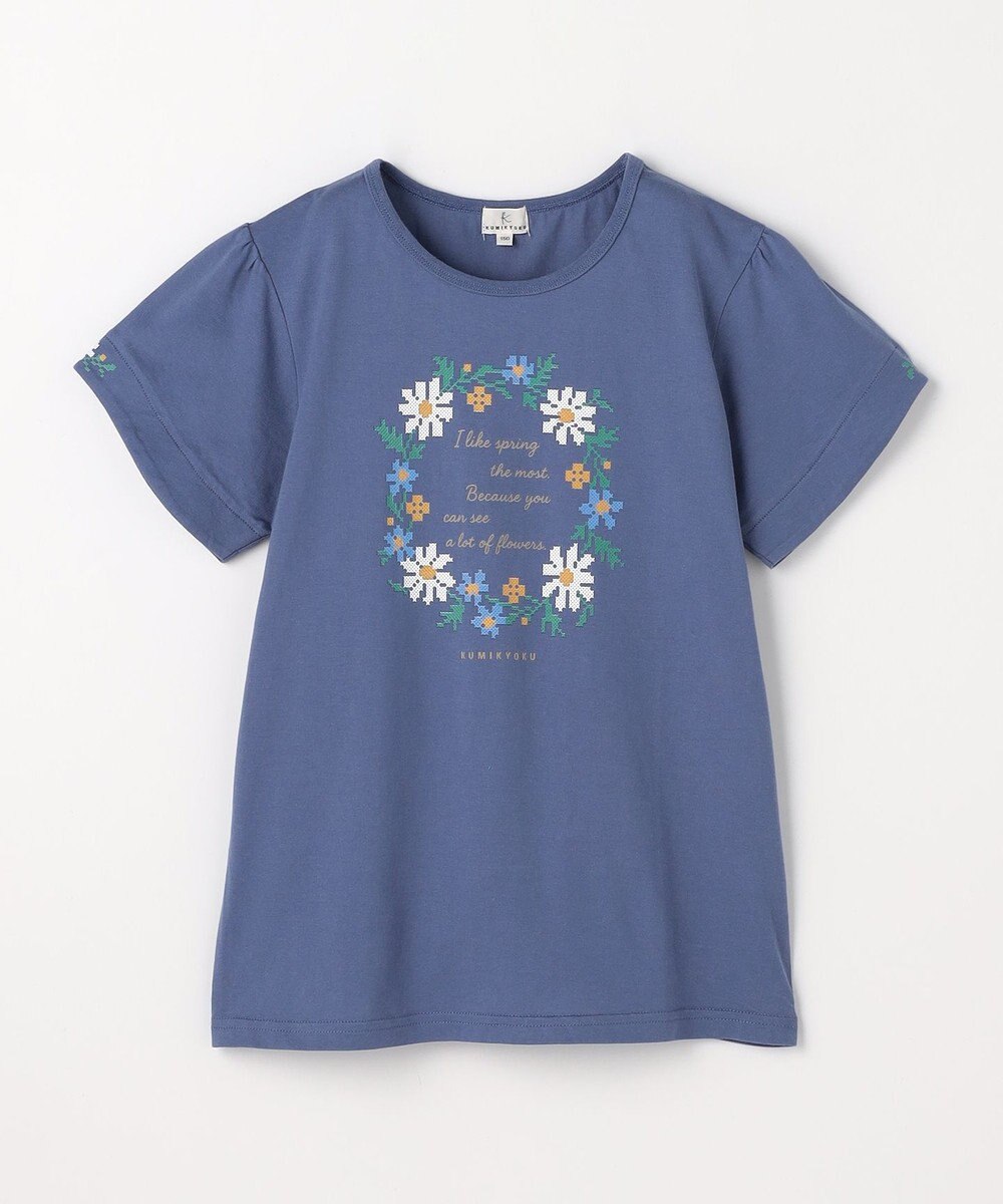 組曲 KIDS 【150-160㎝】 フラワーリースTeeシャツ 