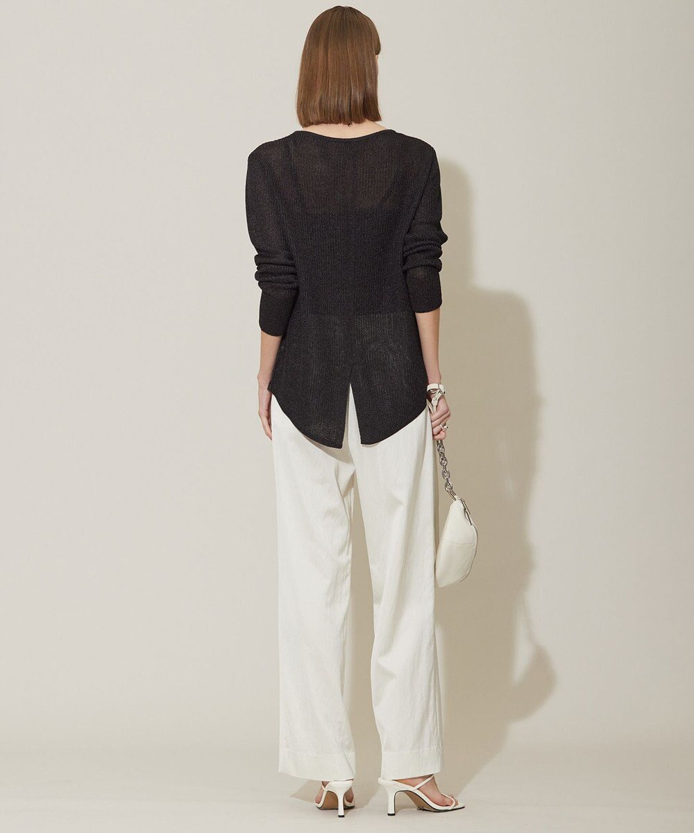 ICB 【接触冷感・UVケア・洗える】 ヴィスコースナイロンサテン ワイドパンツ 