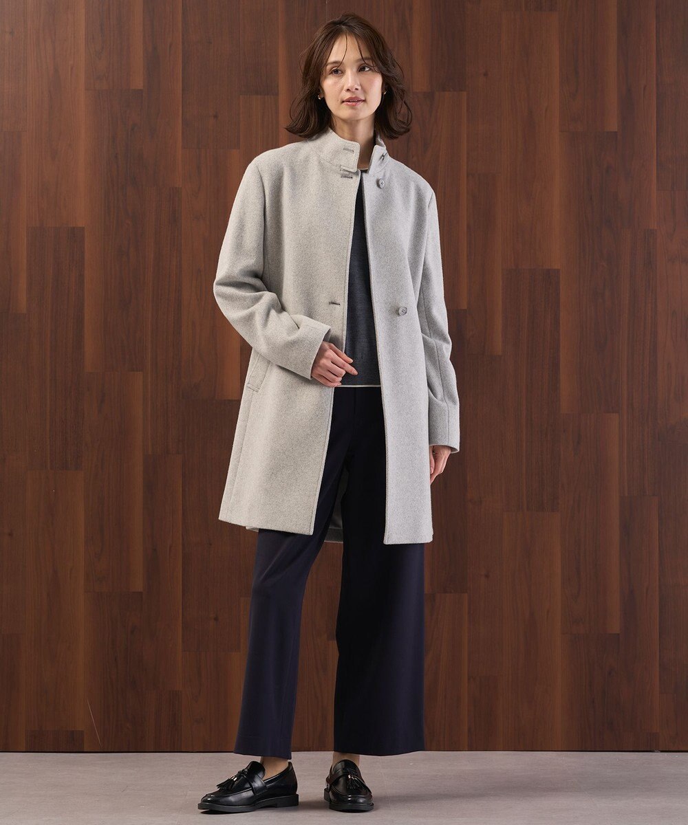 J.PRESS LADIES ショートビーバー スタンドカラー コート 