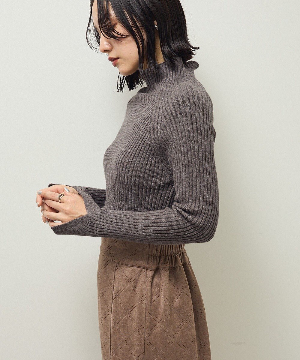 Green Parks ・Ｐｅｔｉｔ　Ｆｌｅｕｒ　ボトルネックリブニット 