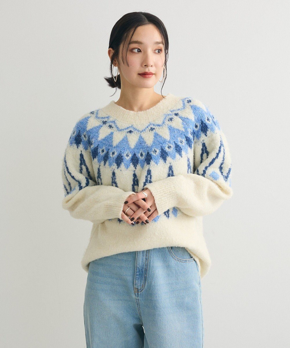 Green Parks 求心柄ニットプルオーバー 