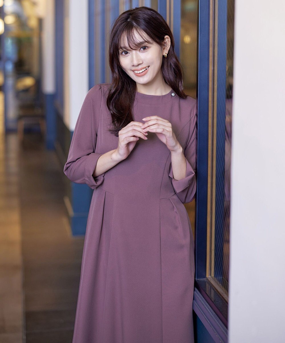 Tiaclasse 【ダブルストレッチ・洗える】フレアワンピース 