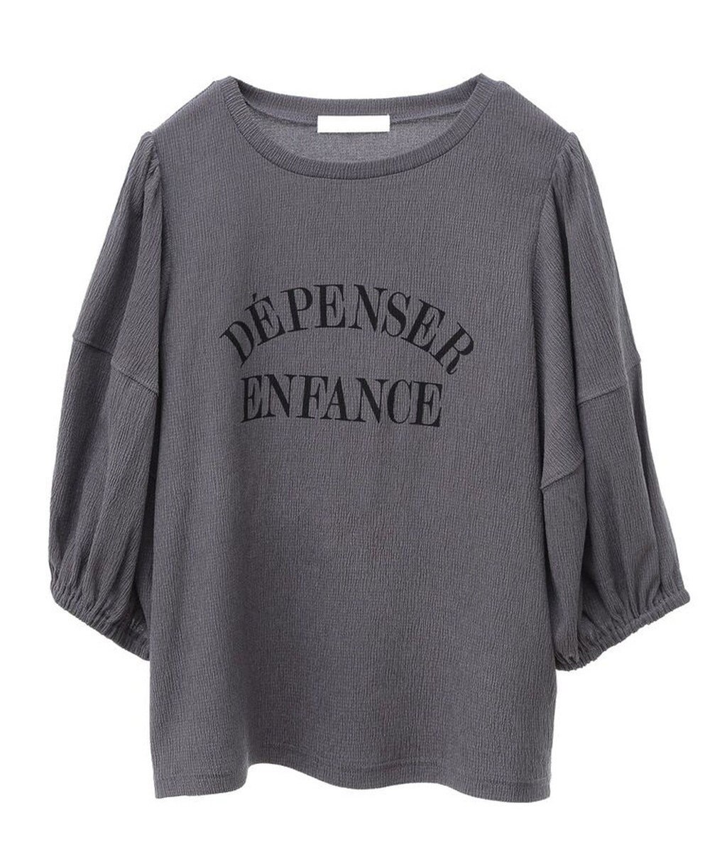 Green Parks ランタンスリーブ表面カットロゴプルオーバー 