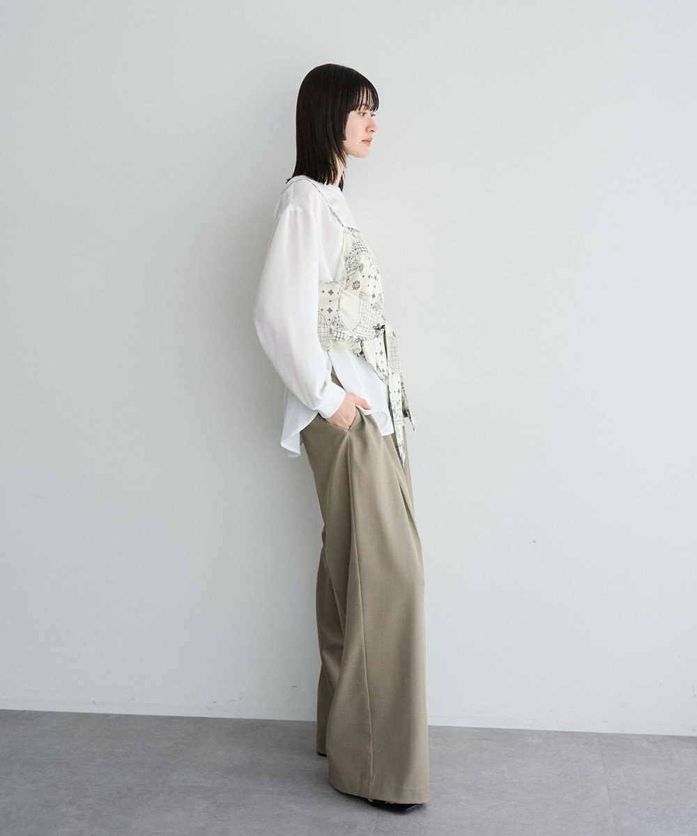 YECCA VECCA スカーフ柄オーバーキャミ 