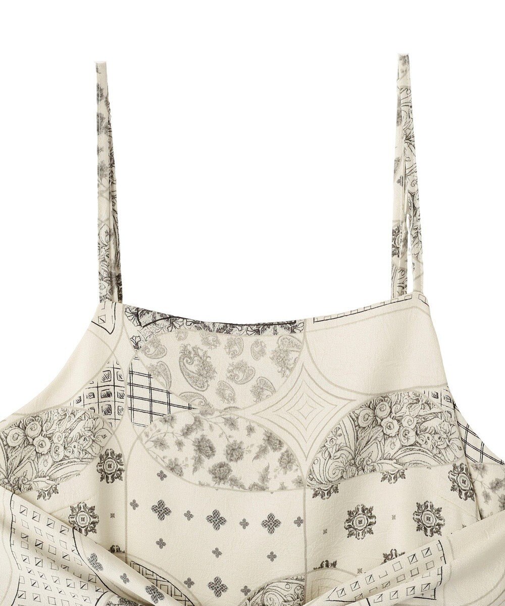 YECCA VECCA スカーフ柄オーバーキャミ 