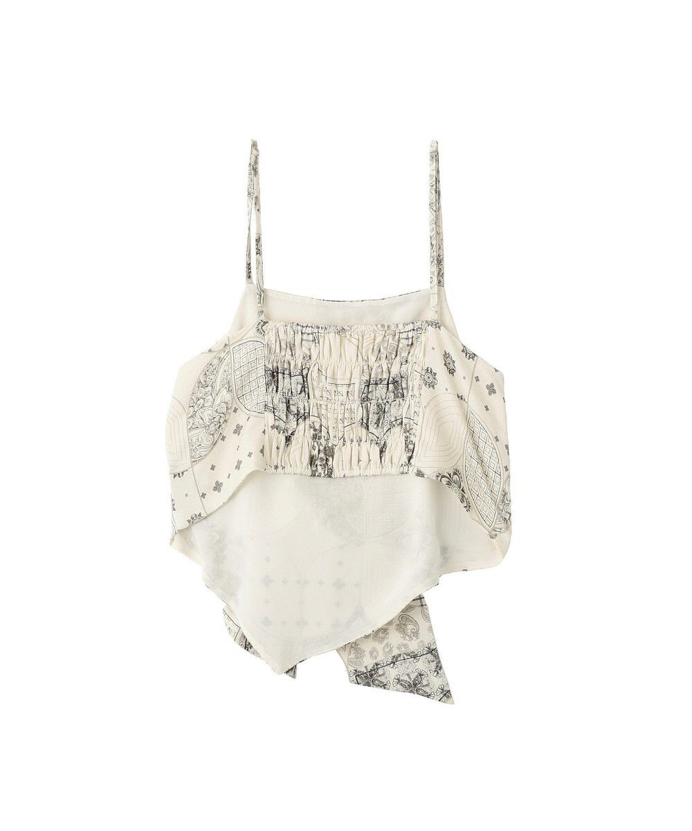 YECCA VECCA スカーフ柄オーバーキャミ 